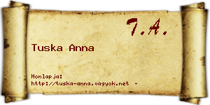 Tuska Anna névjegykártya